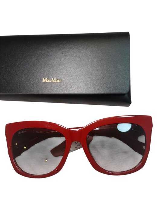 Max Mara MM0009 Red Butterfly Sunglasses 66mm NWT Case Set Max Mara MM0009 Red Butterfly Sunglasses 66mm NWT Case Set main image 2